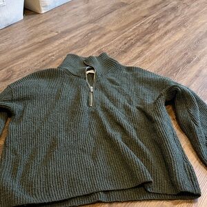 Old Navy Dark Green Women's Half-Zip Sweater